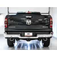 AWE 0FG Dual Rear Exit Catback Exhaust for 5th Gen RAM 1500 5.7L (with bumper cutouts) - Diamond Black Tips Tips