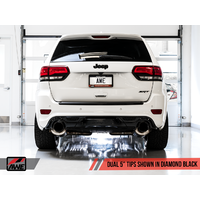 AWE Track Edition Exhaust for Jeep Grand Cherokee SRT - Diamond Black Tips