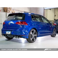 AWE SwitchPath™ Exhaust for MK7 Golf R - Chrome Silver Tips, 102mm