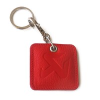 Akrapovic Square Leather Keychain