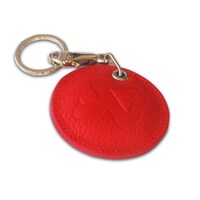 Akrapovic Round Leather Keychain