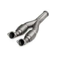 Akrapovic Link pipe set (SS) for aftermarket turbochargers - Nissan GTR